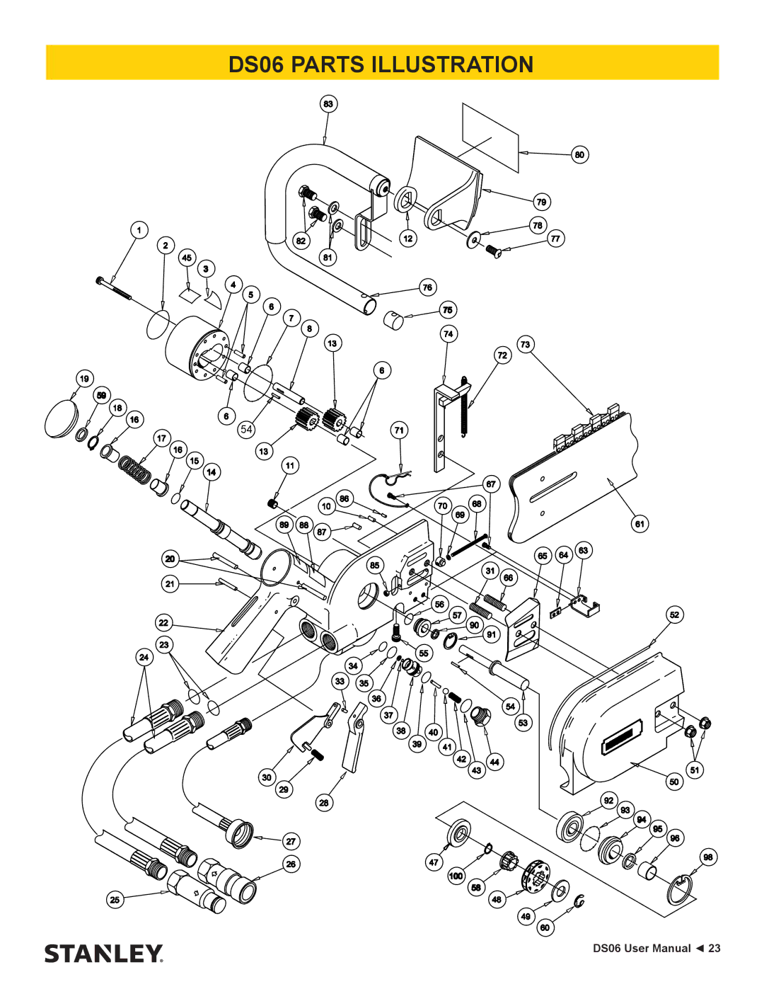 Stanley Black & Decker user manual DS06 Parts Illustration 