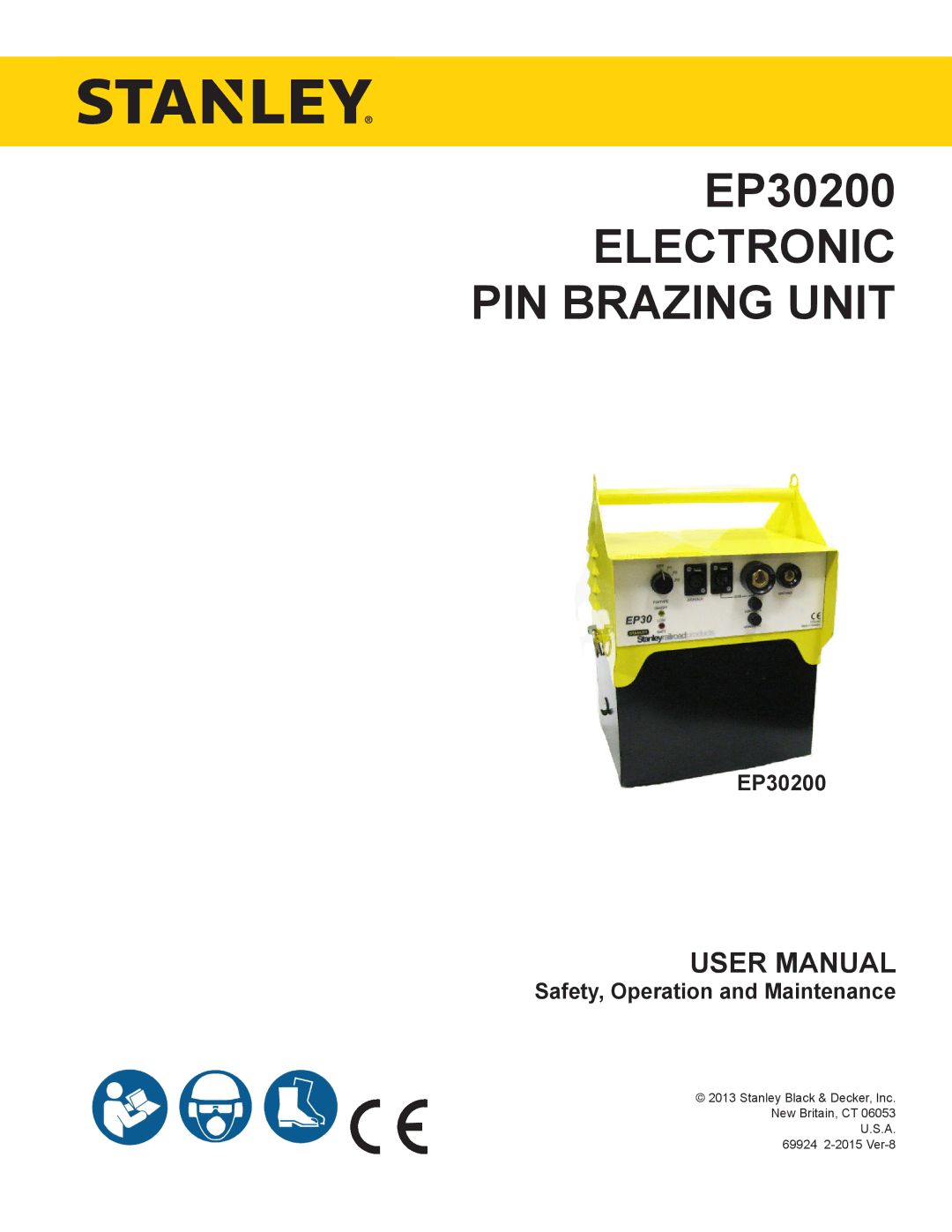 Stanley Black & Decker EP30200 user manual Electronic PIN Brazing Unit 
