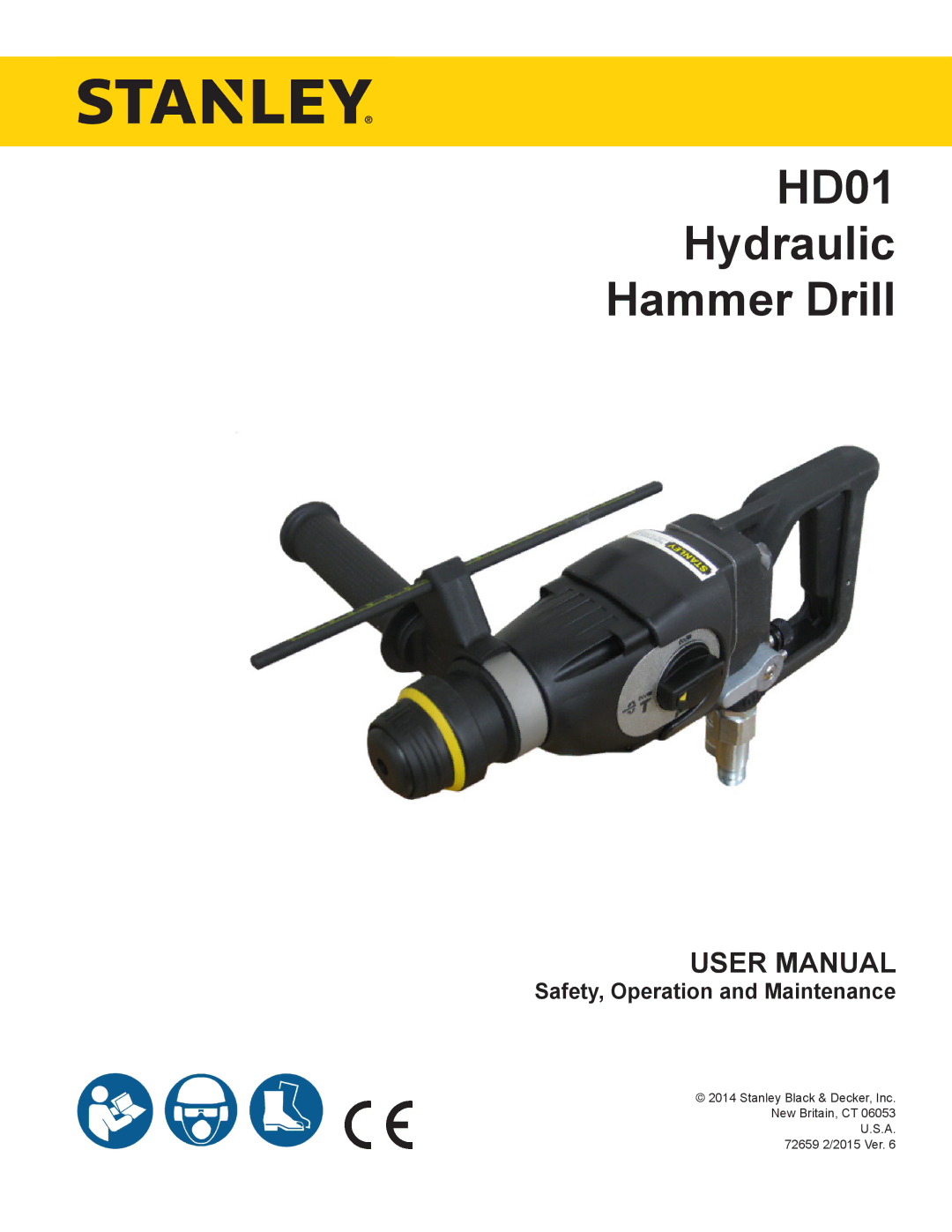 Stanley Black & Decker user manual HD01 Hydraulic Hammer Drill 