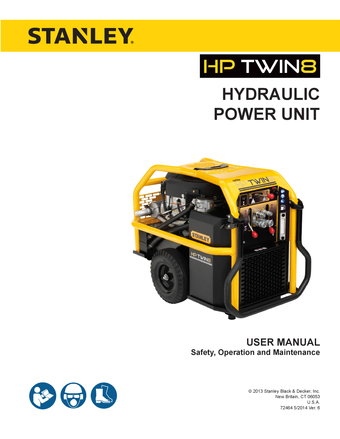 Stanley Black & Decker HP TWIN8 manual Hydraulic Power Unit 