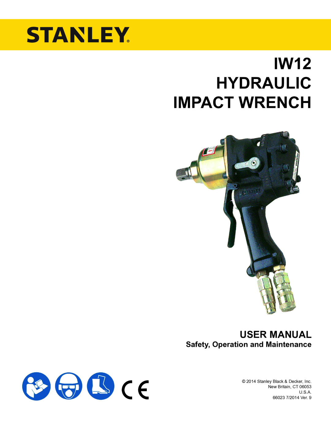 Stanley Black & Decker IW12 user manual Hydraulic Impact Wrench 