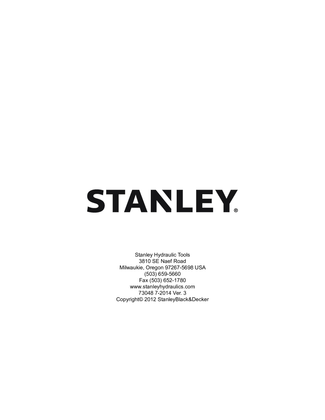 Stanley Black & Decker MBX15 user manual 