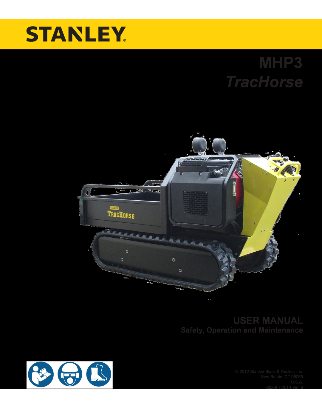 Stanley Black & Decker manual Safety, Operation and Maintenance, MHP3 DIESEL TRACHORSE 