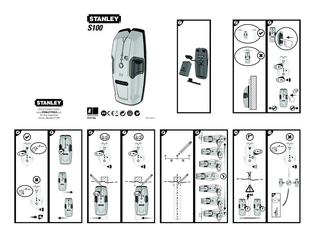 Stanley Black & Decker S100 manual 