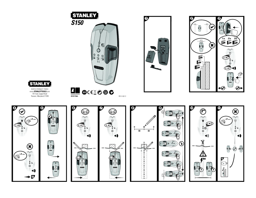 Stanley Black & Decker S150 manual 