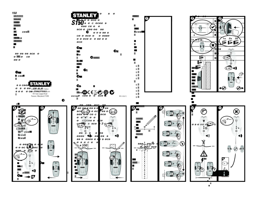 Stanley Black & Decker S150 manual Instructions DE Fonctionnement, Conseils DE Fonctionnement, Important Avis DE Sécurité 