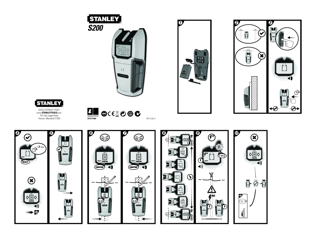 Stanley Black & Decker S200 manual 