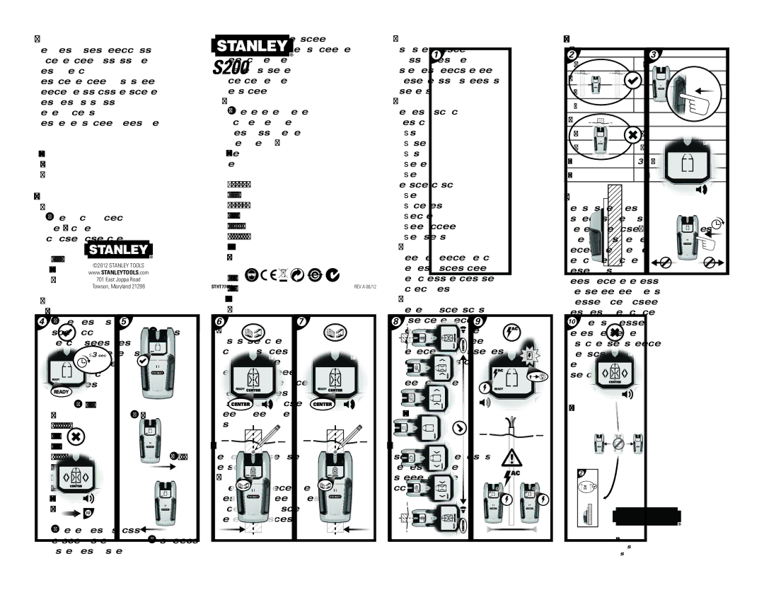 Stanley Black & Decker S200 Operating Instructions, Specifications, Warranty, Operating Tips, Important Safety Notice 