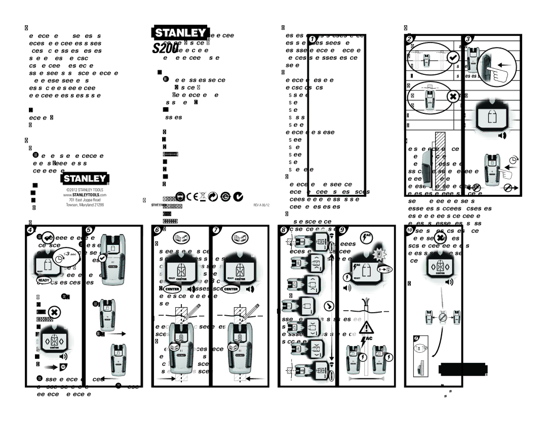 Stanley Black & Decker S200 manual Instructions DE Fonctionnement, Conseils DE Fonctionnement, Important Avis DE Sécurité 