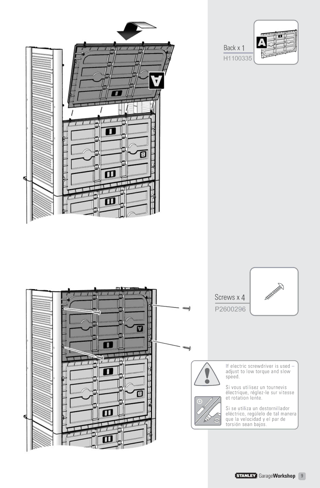 Stanley Black & Decker T3 manual Back x 