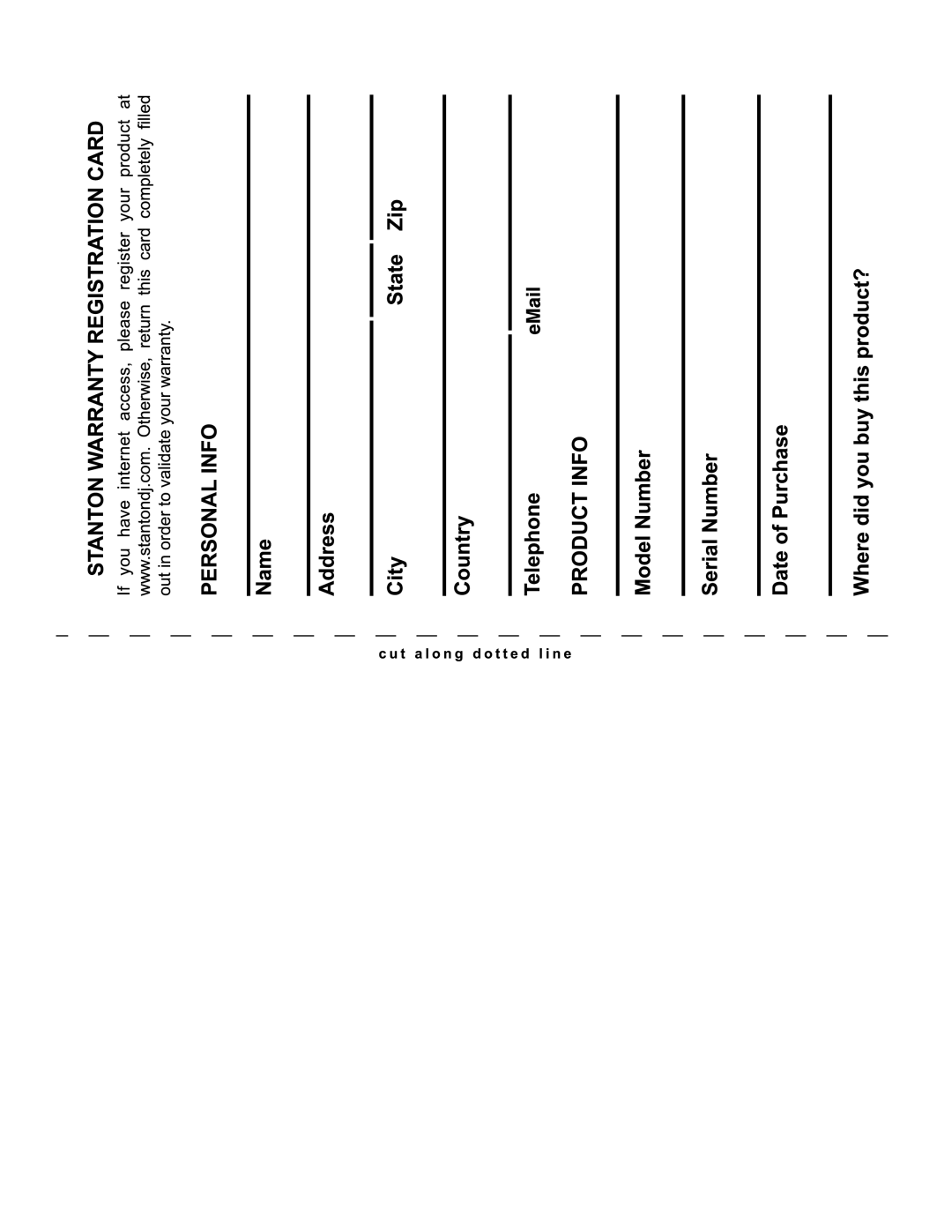 Stanton A.1800, A.900, A.2800 user manual 