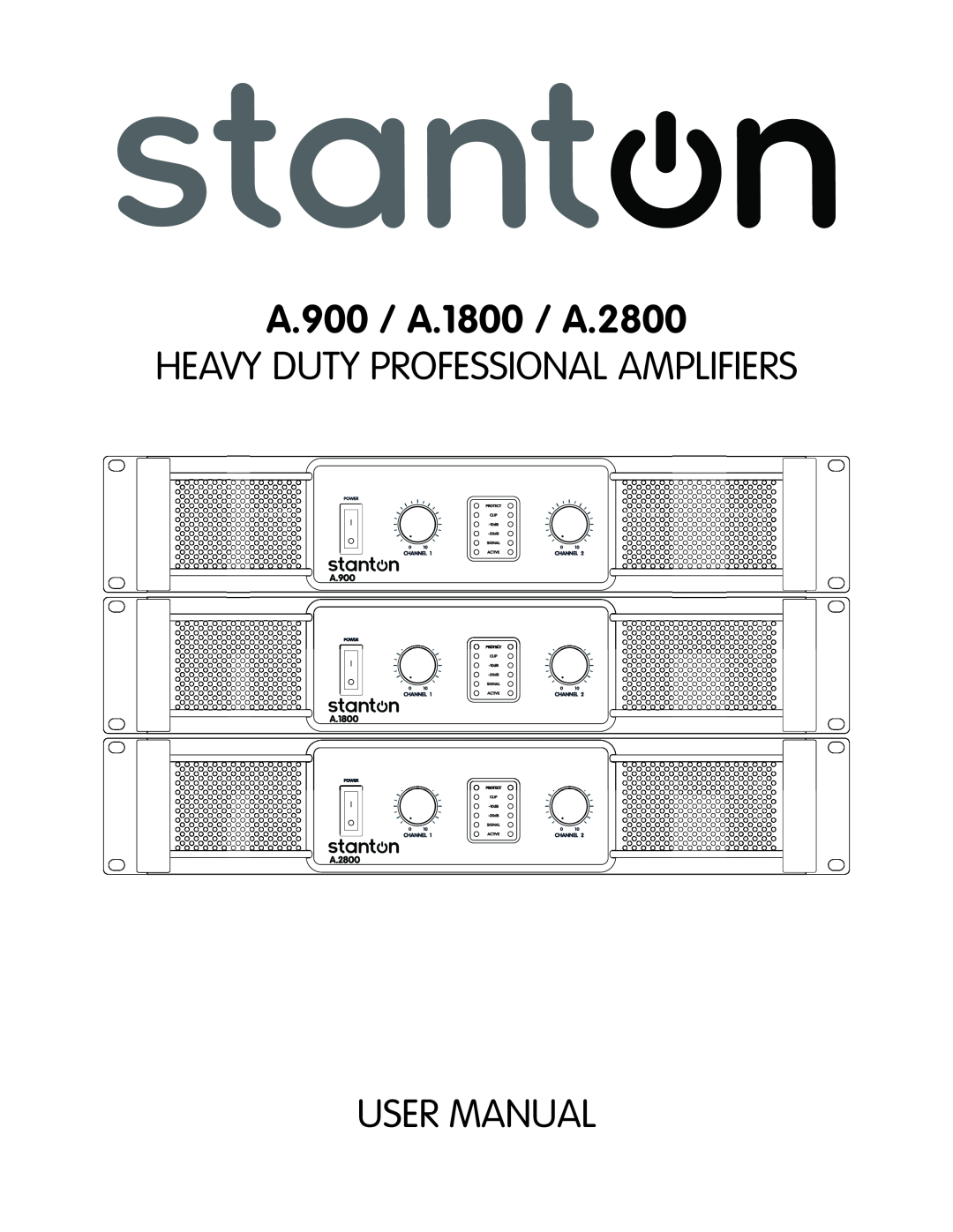 Stanton user manual A.900 / A.1800 / A.2800, Heavy Duty Professional Amplifiers 