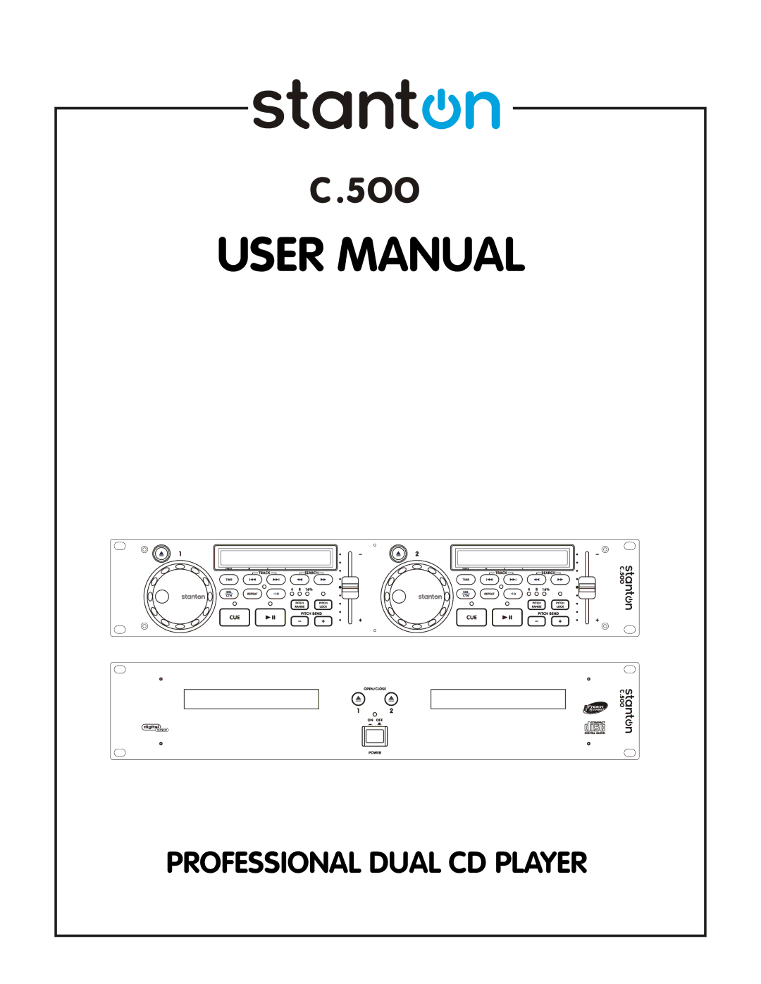 Stanton C-500 user manual Professional Dual CD Player 