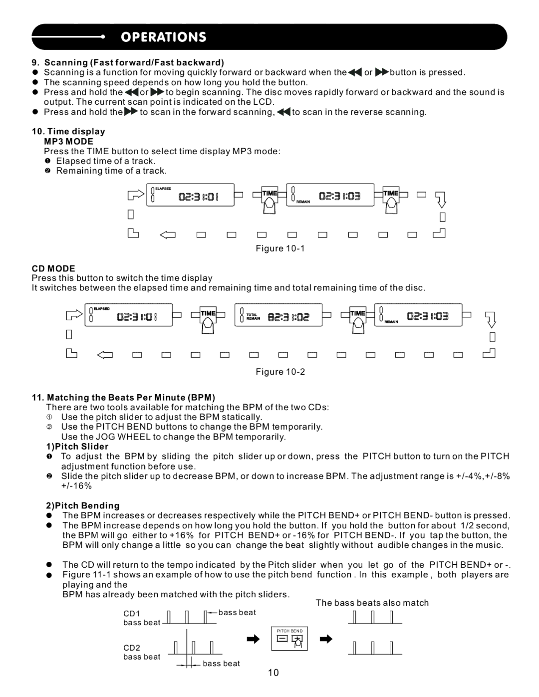 Stanton C.502 user manual MP3 Mode, CD Mode 