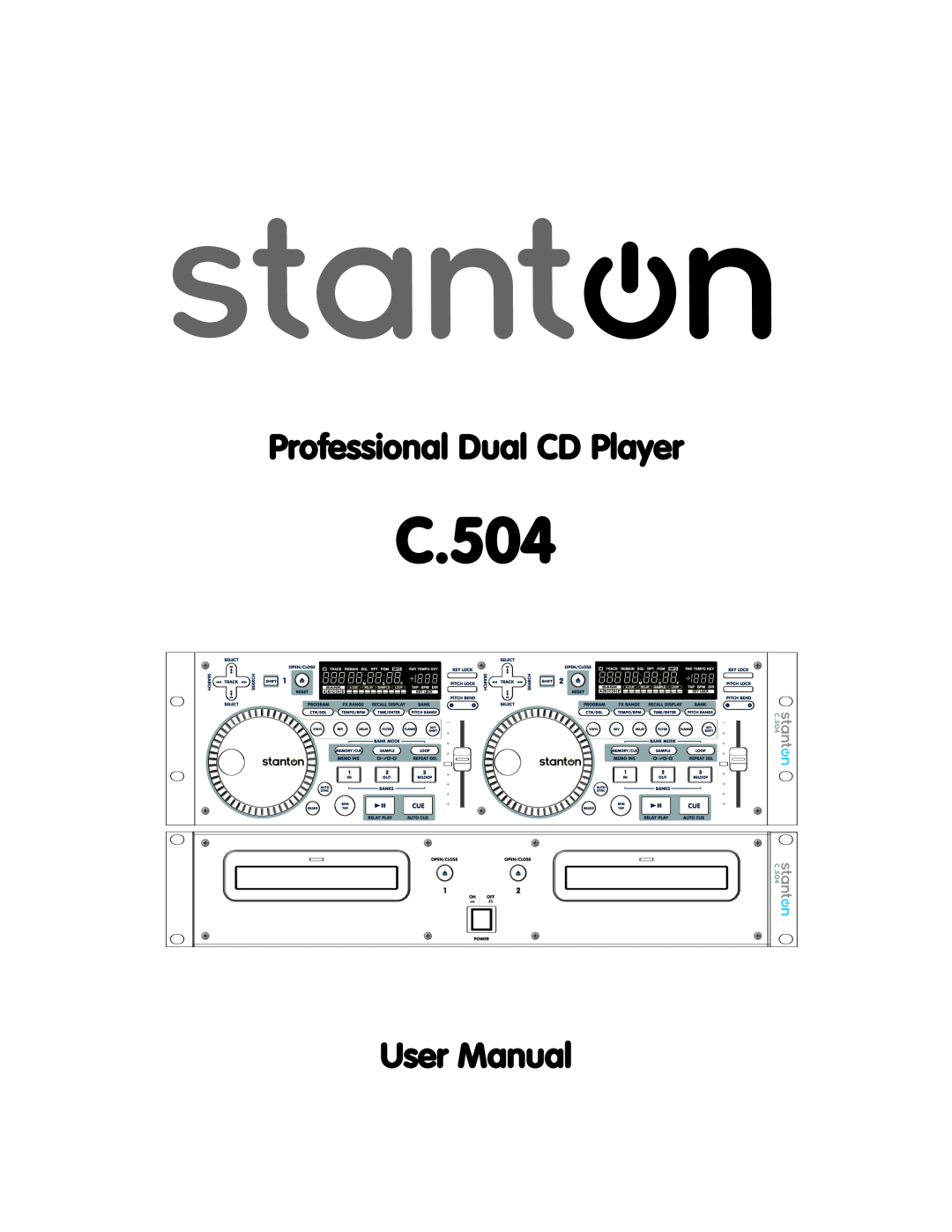 Stanton C.504 manual Professional Dual CD Player 