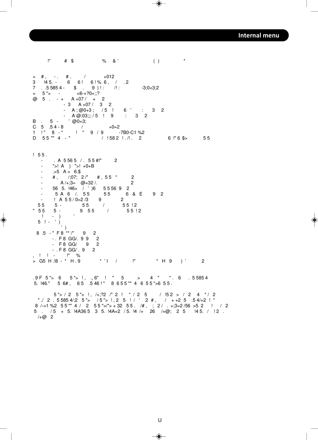 Stanton CMP.800 user manual Internal menu, Shift = HOLD/SW 