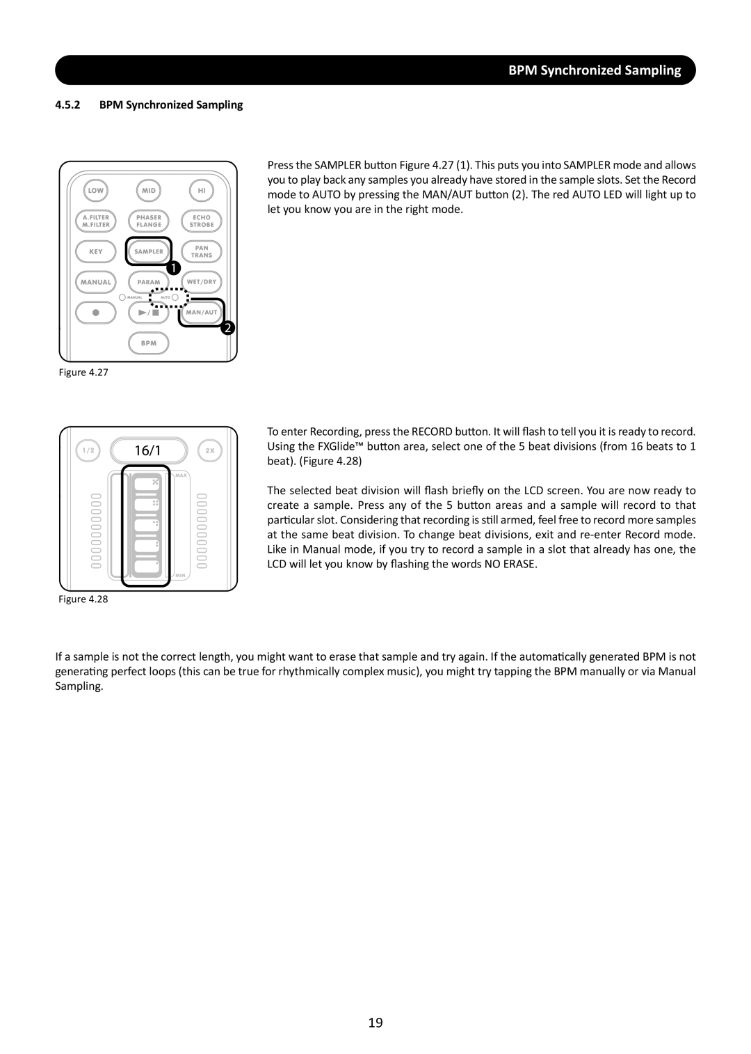 Stanton M.207 user manual BPM Synchronized Sampling 