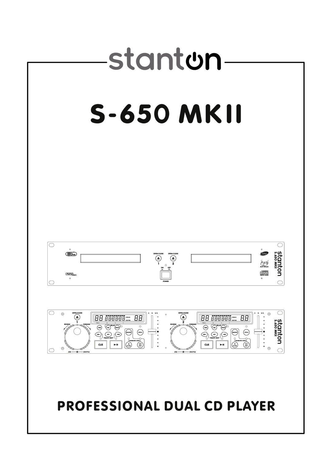 Stanton S-650 MK II manual Professional Dual CD Player 