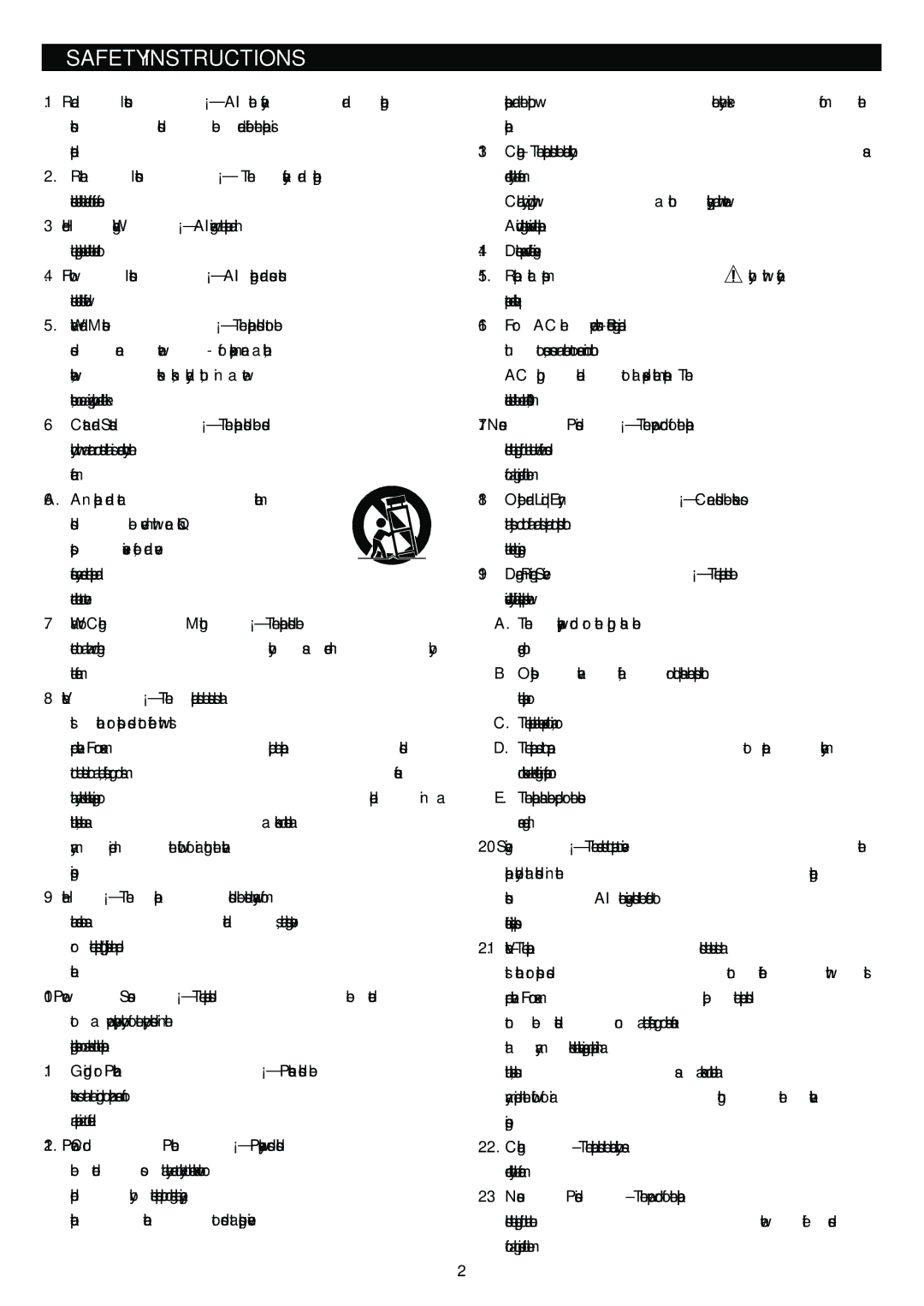 Stanton S-700 manual Safety Instructions 