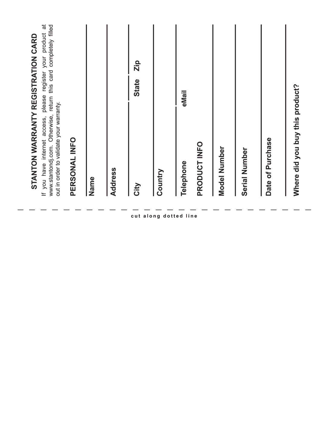 Stanton S.300 user manual 