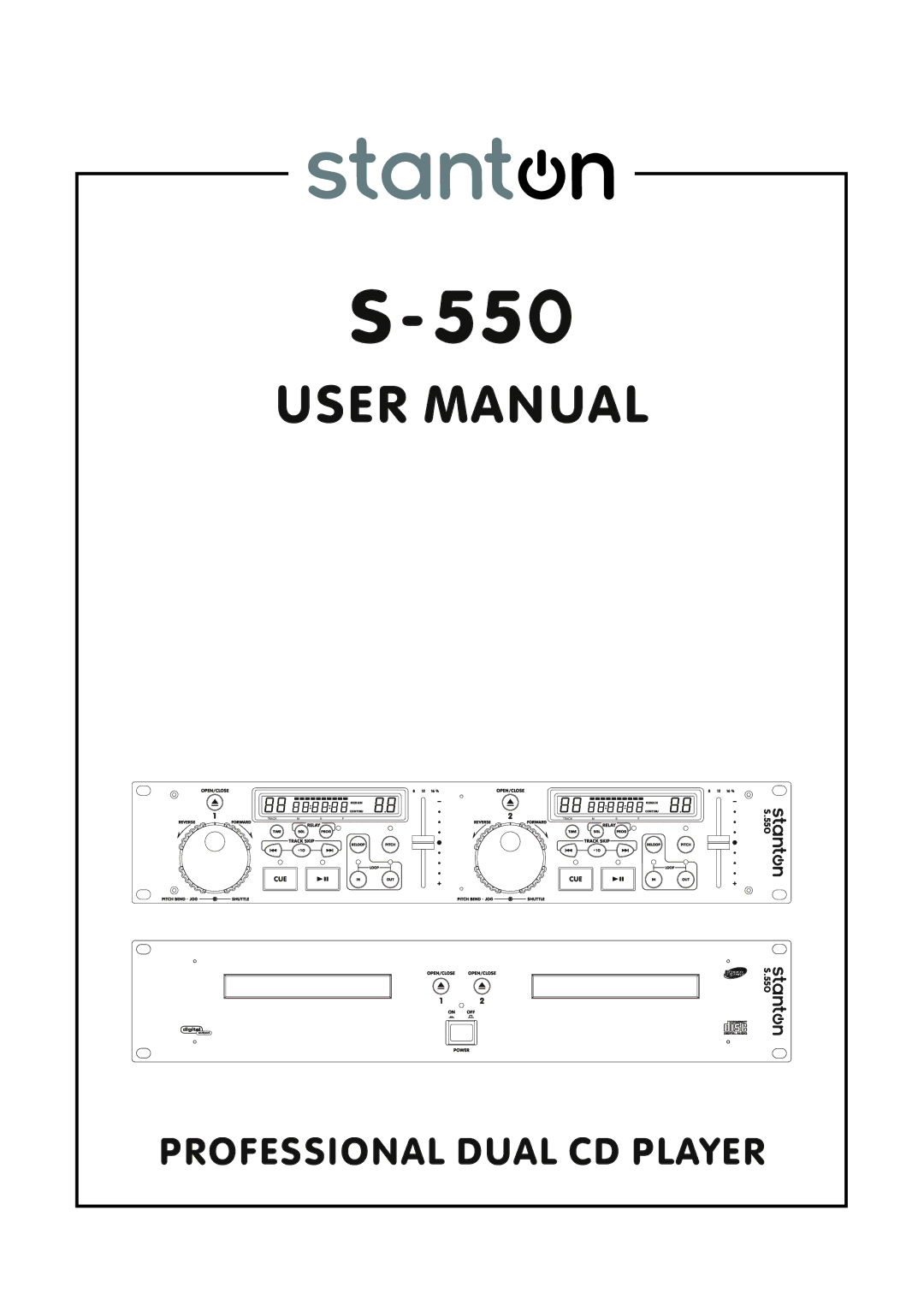 Stanton S.550 user manual Professional Dual CD Player 