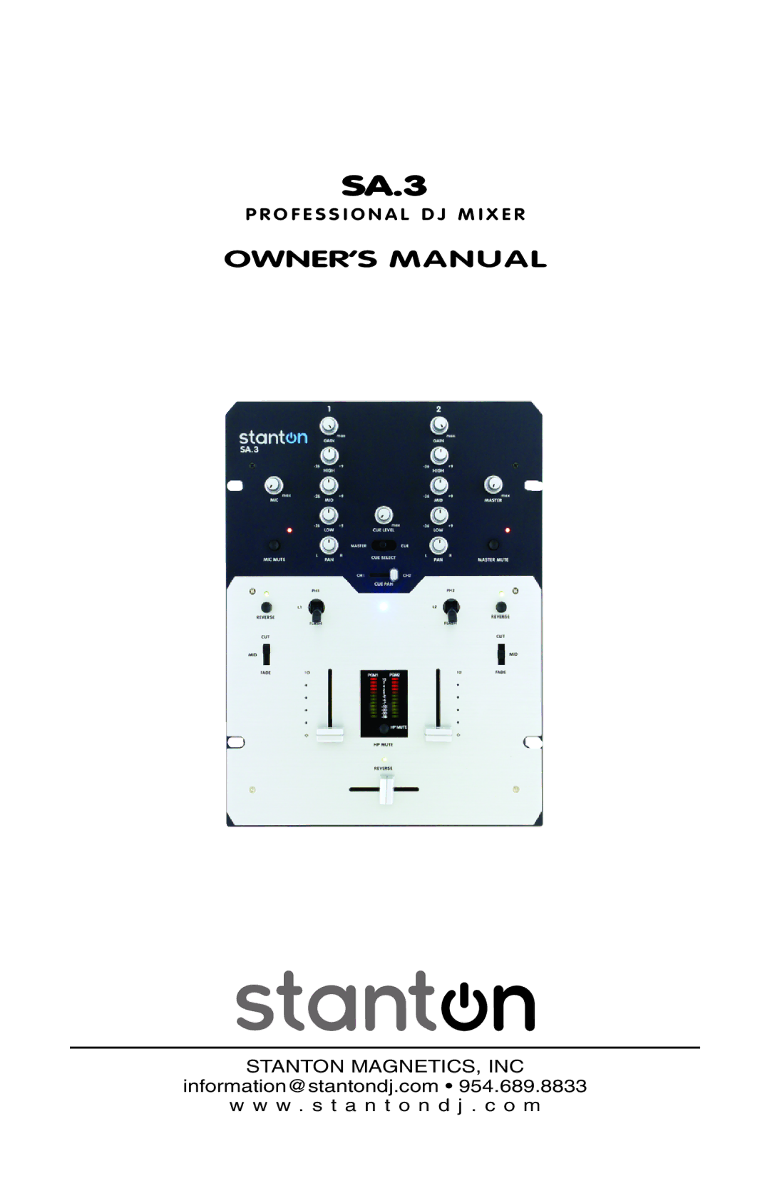 Stanton SA.3 owner manual 