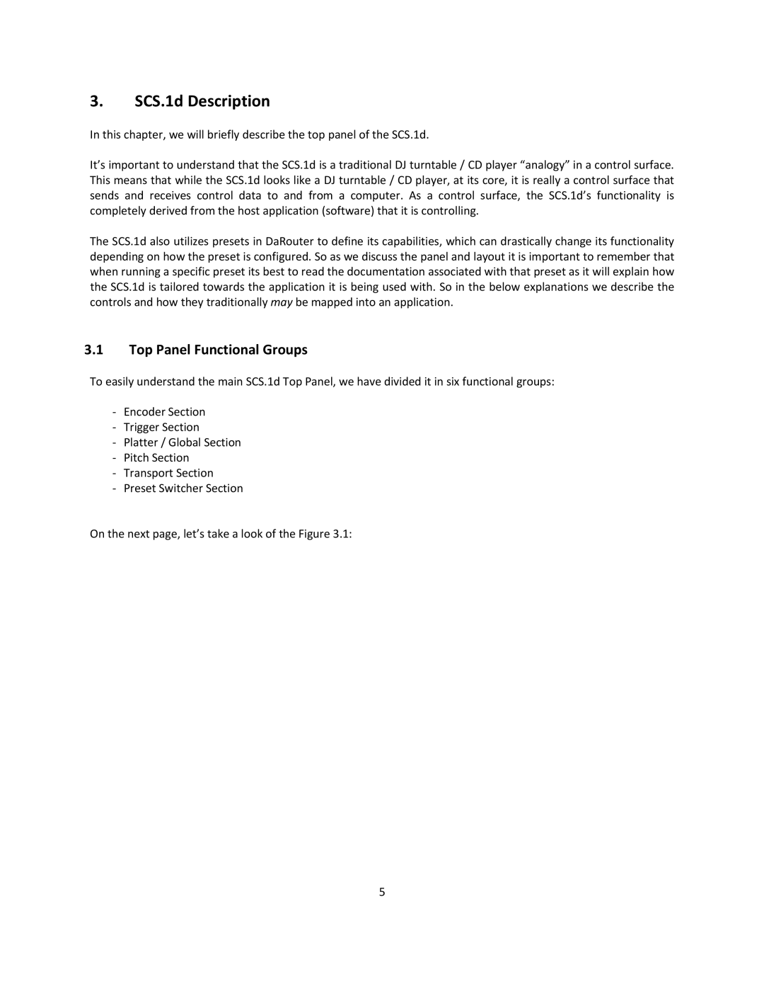 Stanton manual SCS.1d Description, Top Panel Functional Groups 