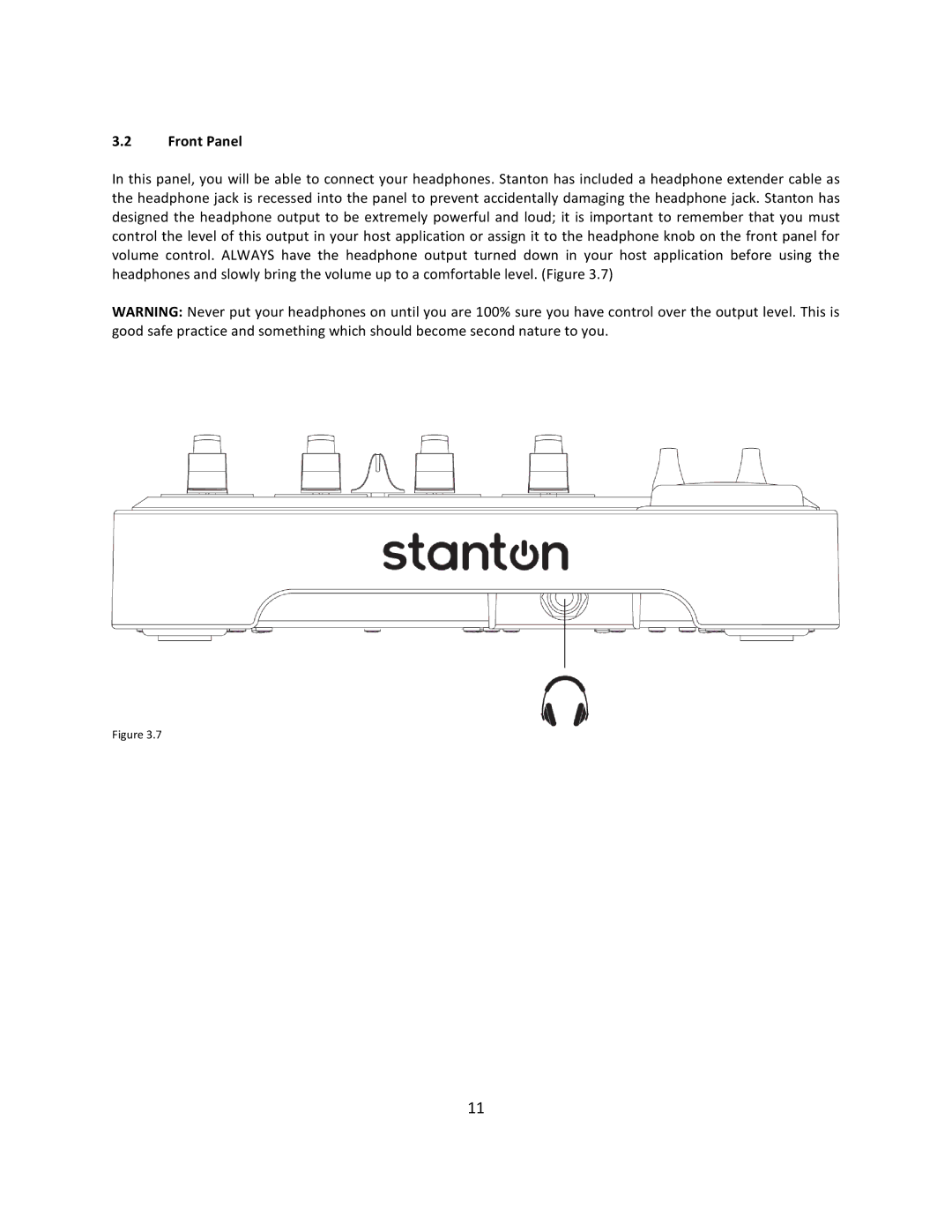 Stanton SCS.1m user manual Front Panel 