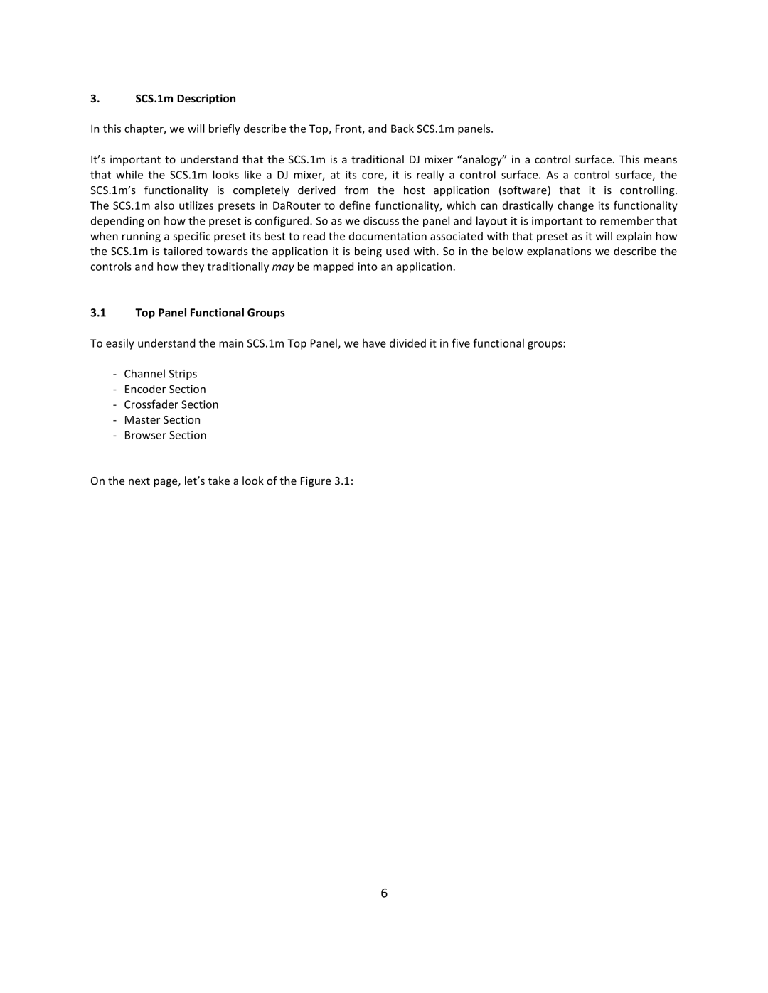 Stanton user manual SCS.1m Description, Top Panel Functional Groups 