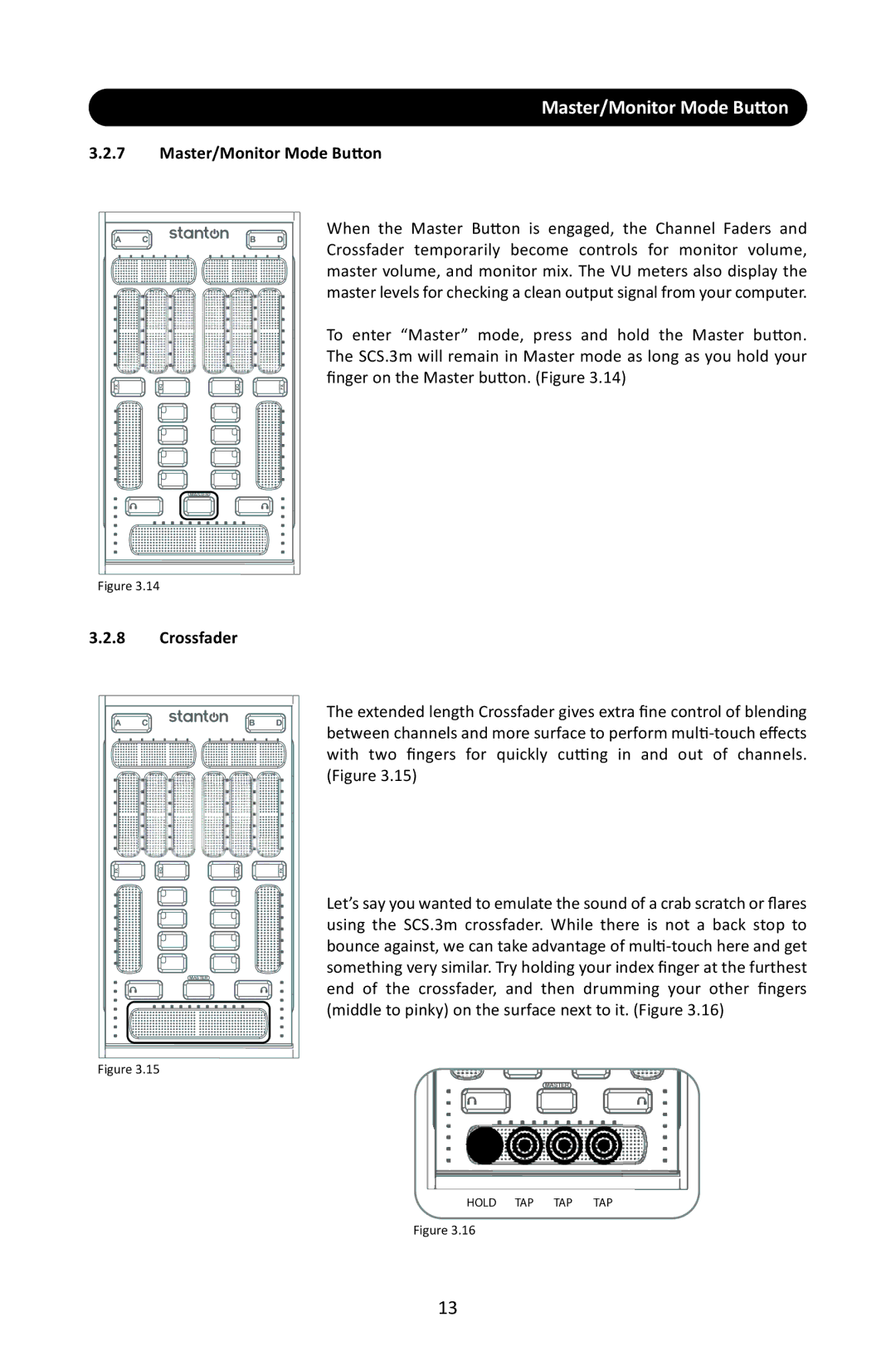 Stanton SCS.3M user manual Master/Monitor Mode Button 