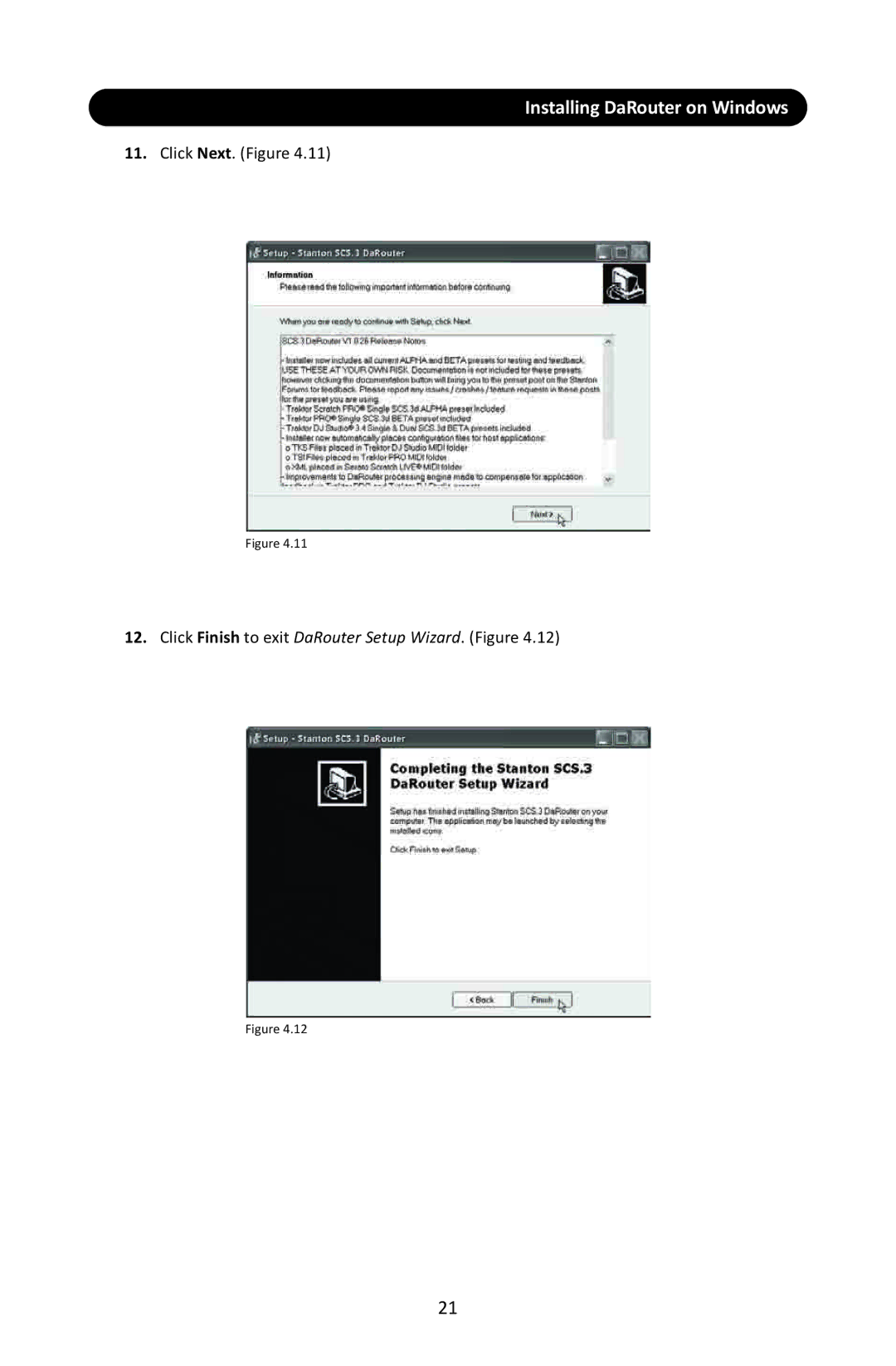 Stanton SCS.3M user manual Installing DaRouter on Windows 