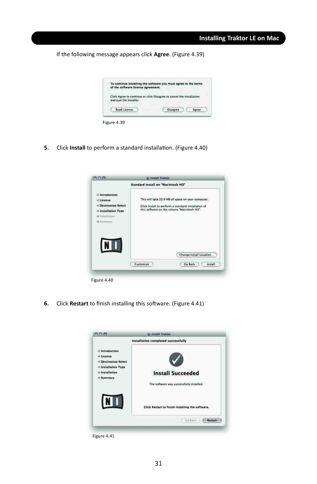 Stanton SCS.3M user manual Installing Traktor LE on Mac 