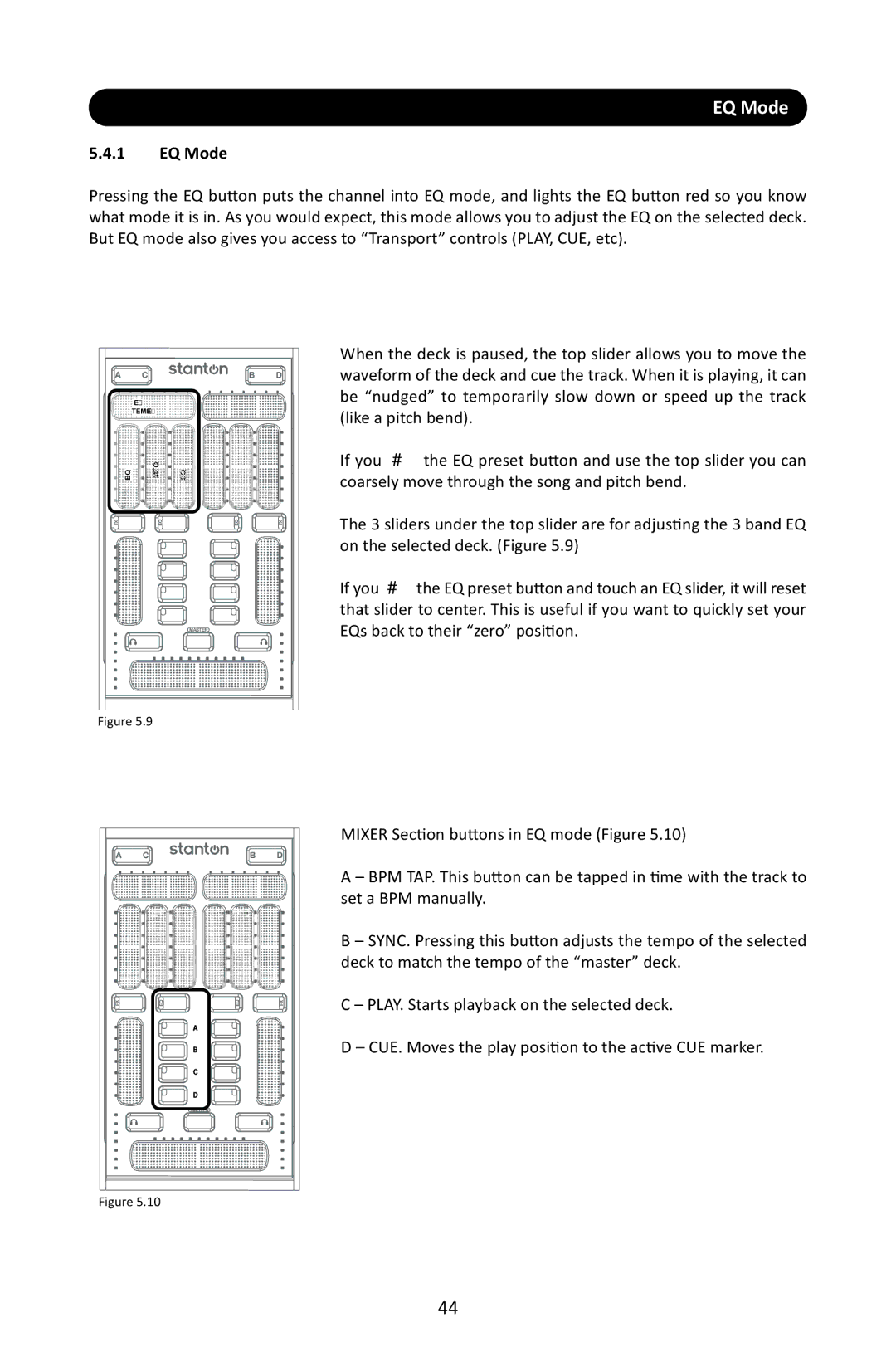 Stanton SCS.3M user manual EQ Mode 