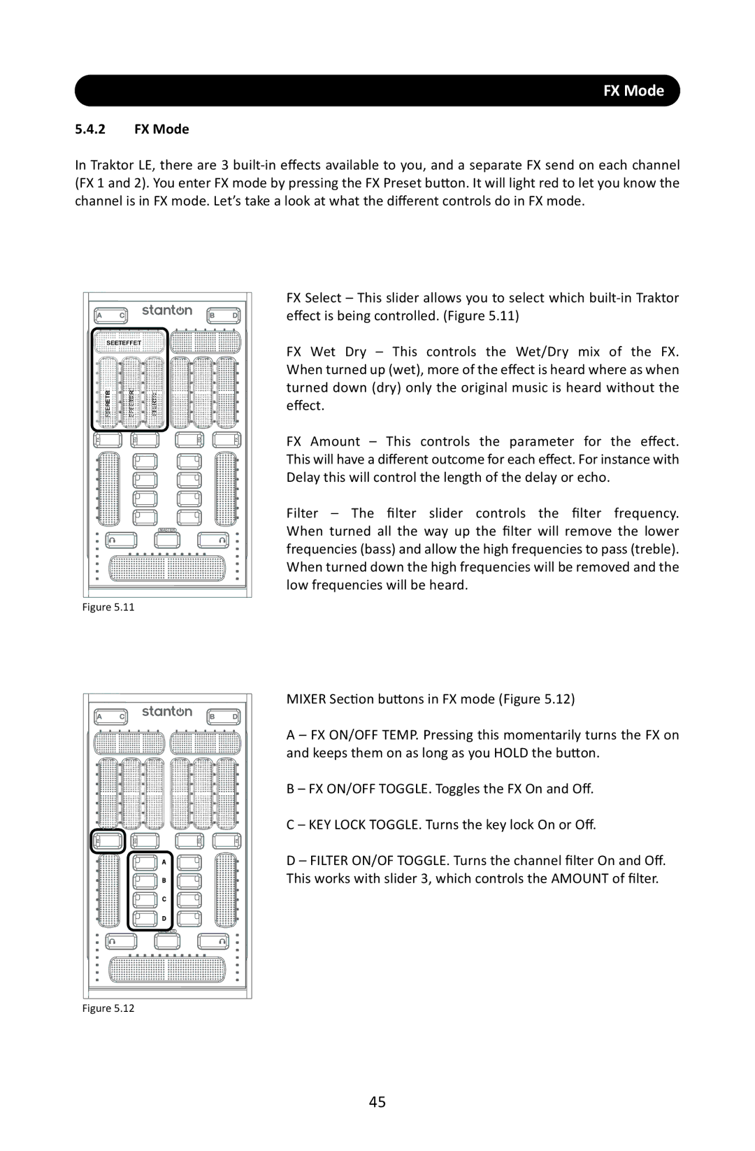 Stanton SCS.3M user manual FX Mode 