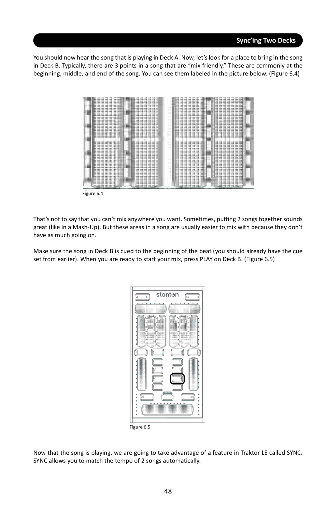 Stanton SCS.3M user manual Sync’ing Two Decks 