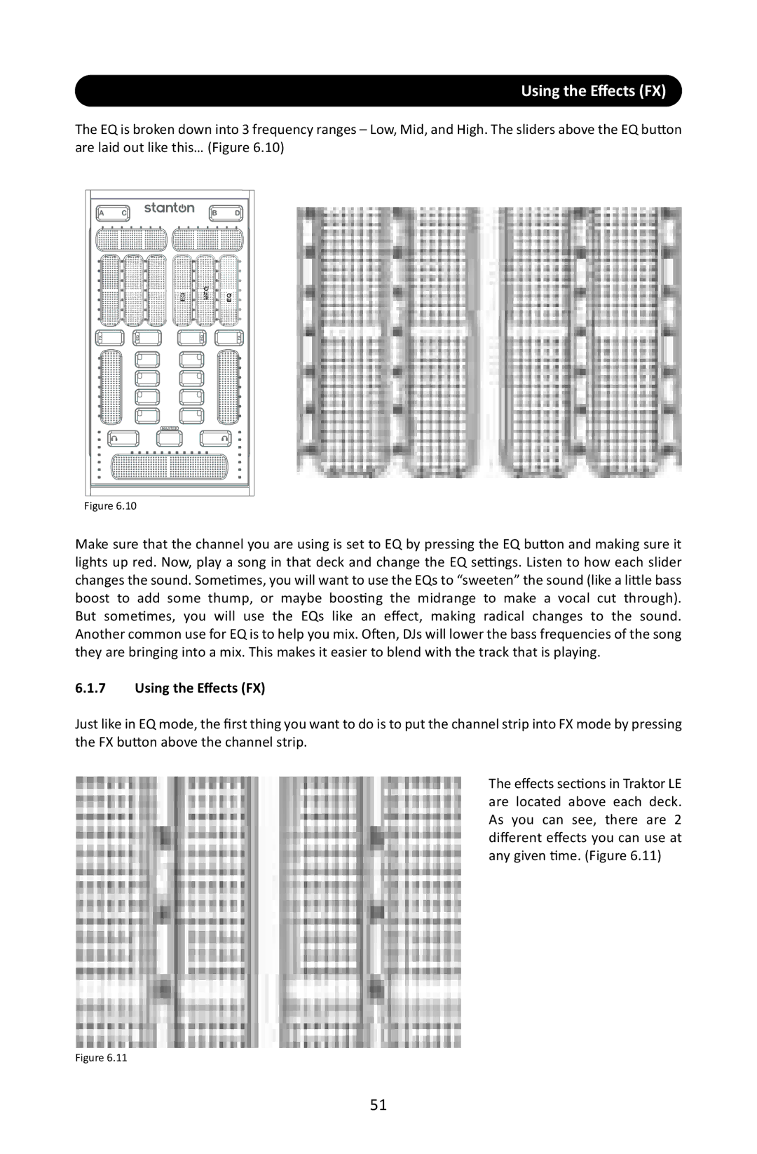 Stanton SCS.3M user manual Using the Eﬀects FX 