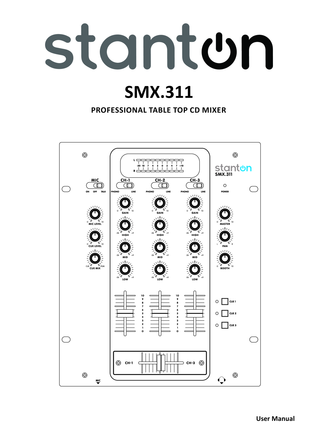 Stanton SMX.311 manual ProfeSSional Table ToP CD MiXer 