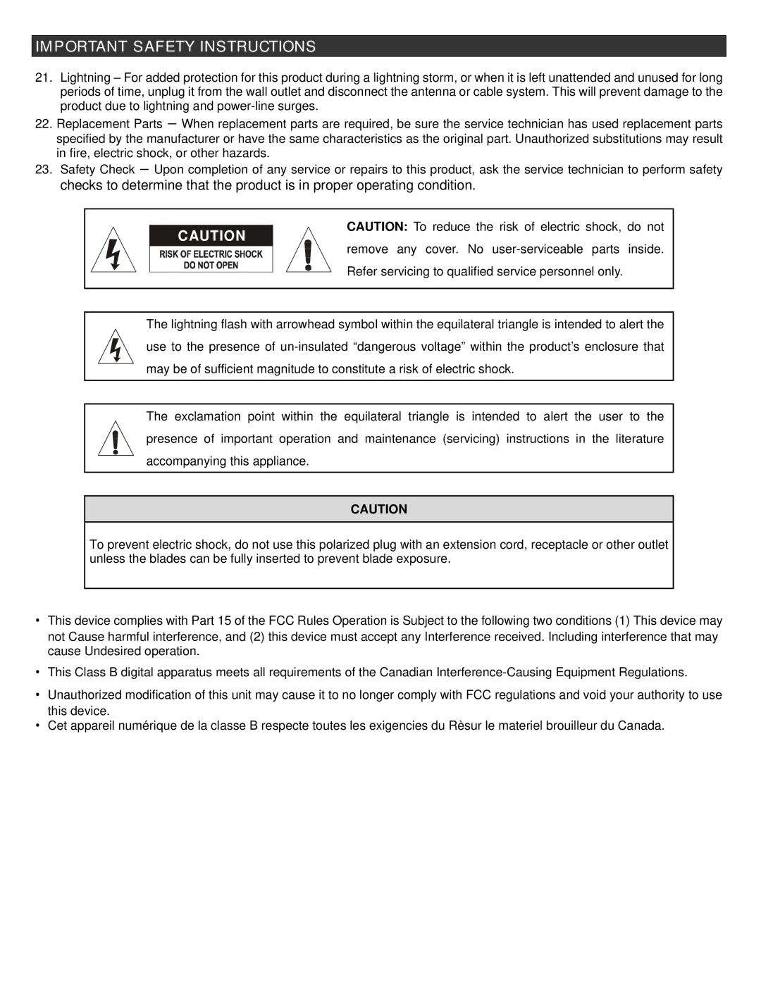 Stanton ST-150 owner manual Important Safety Instructions 