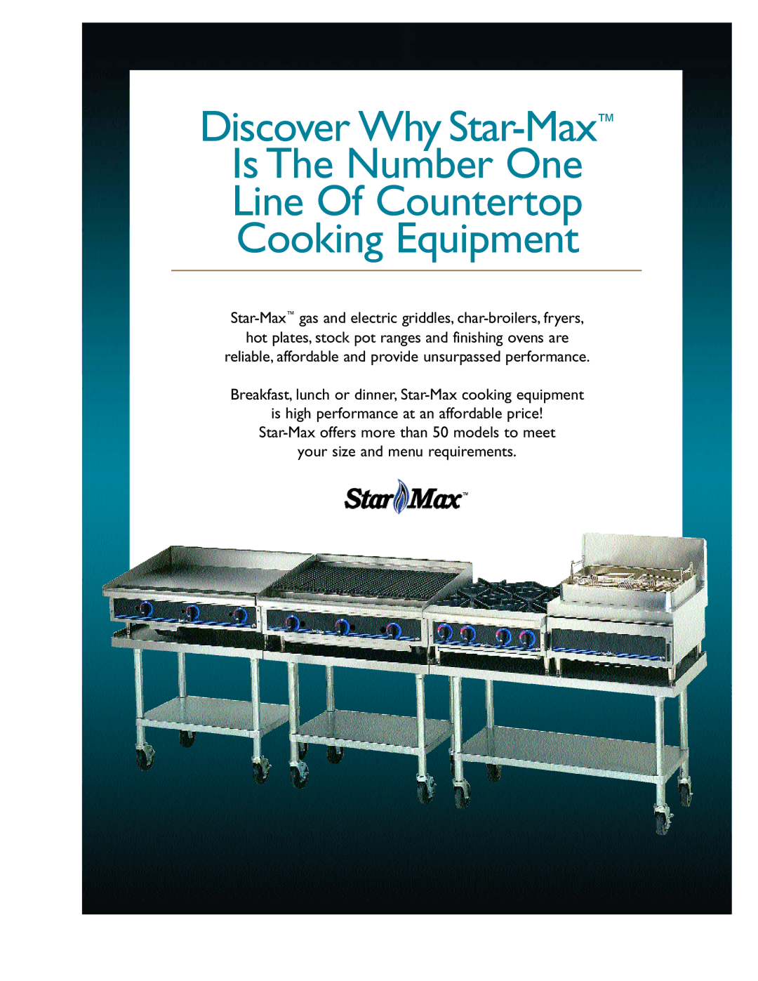 Star Manufacturing Countertop Cooking Equipment manual 