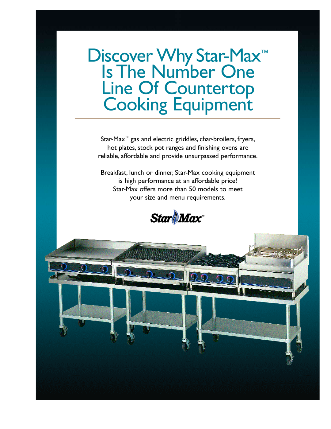 Star Manufacturing Countertop Cooking Equipment manual Discover Why Star-Max Is The Number One 