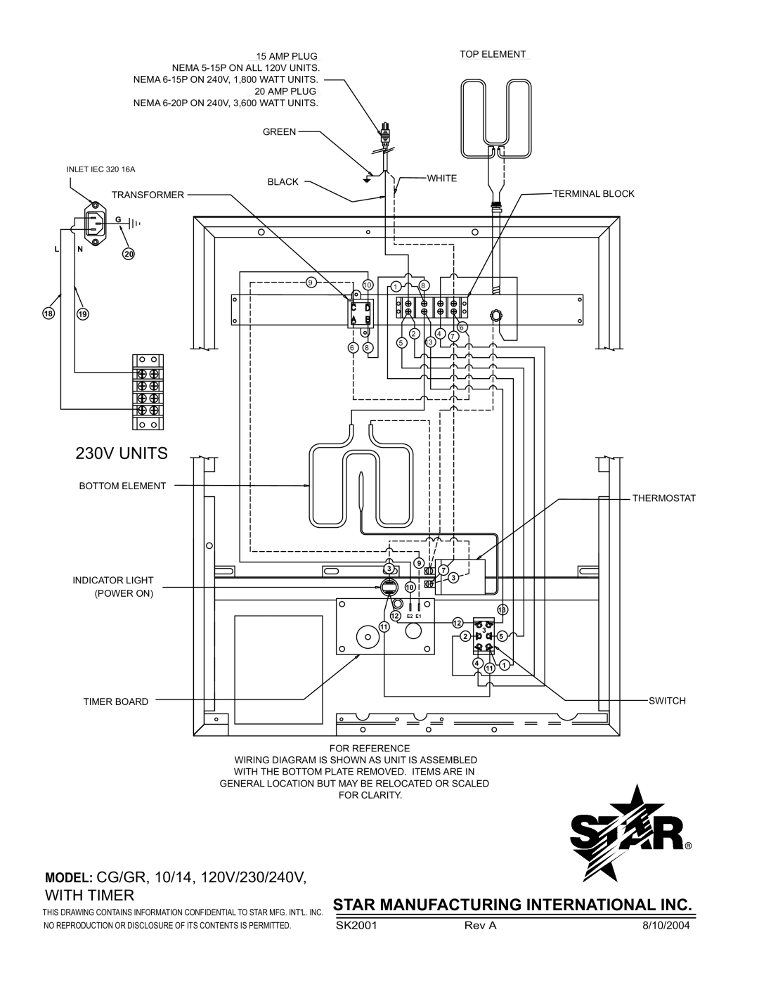 Star Manufacturing GR10, GR14, CG10, CG14 manual Star Manufacturing International INC, SK2001 Rev a 10/2004 