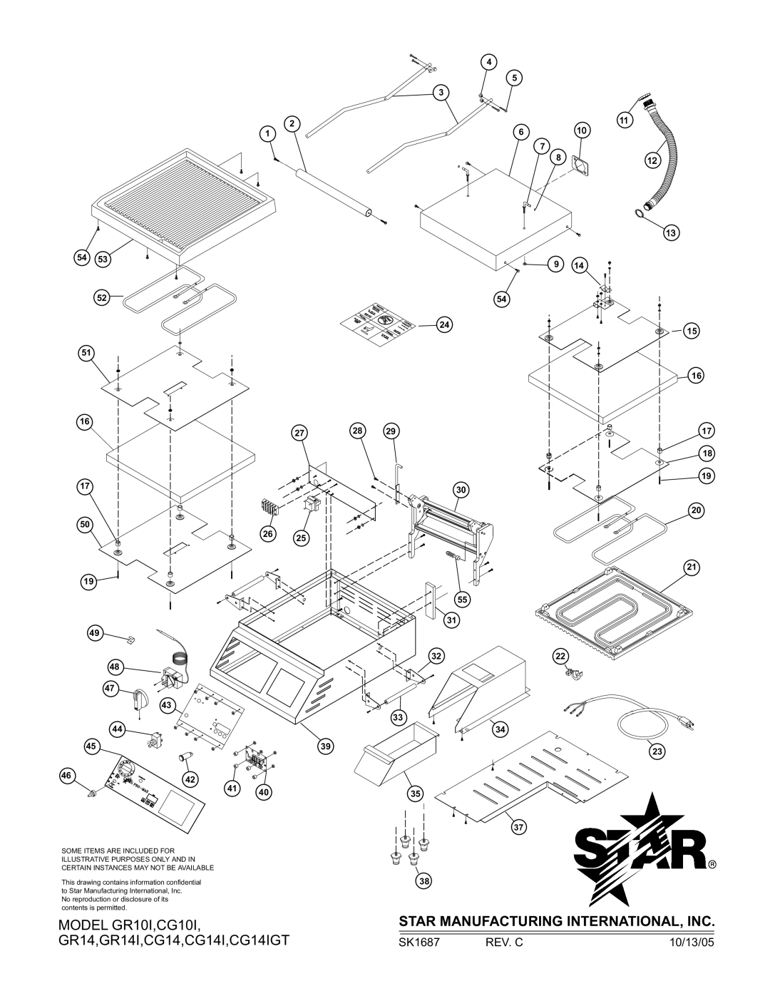 Star Manufacturing CG14, GR14, CG10, GR10 manual SK1687, 10/13/05 