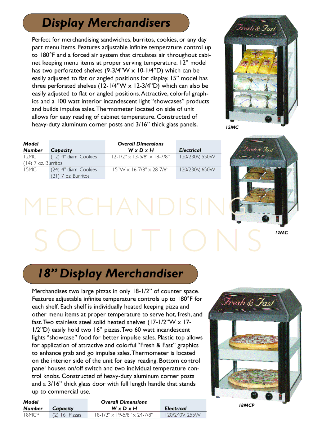 Star Manufacturing HFD2APTCR, HFD3APTP, HFD3ASPT, HFD2ACR, HFD3ACR, HFD2APTP, HFD2ASPT, HFD3APTCR, HFD-1 Display Merchandisers 