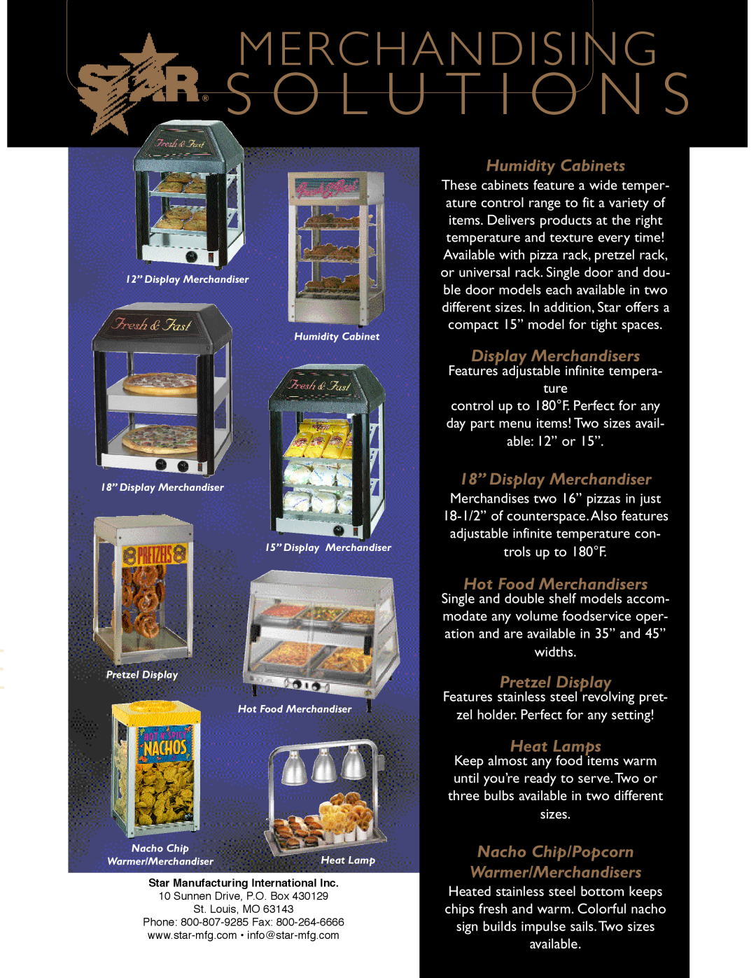 Star Manufacturing HFD2AP Merchandisinngs, Humidity Cabinets, Display Merchandisers, 18” Display Merchandiser, Heat Lamps 