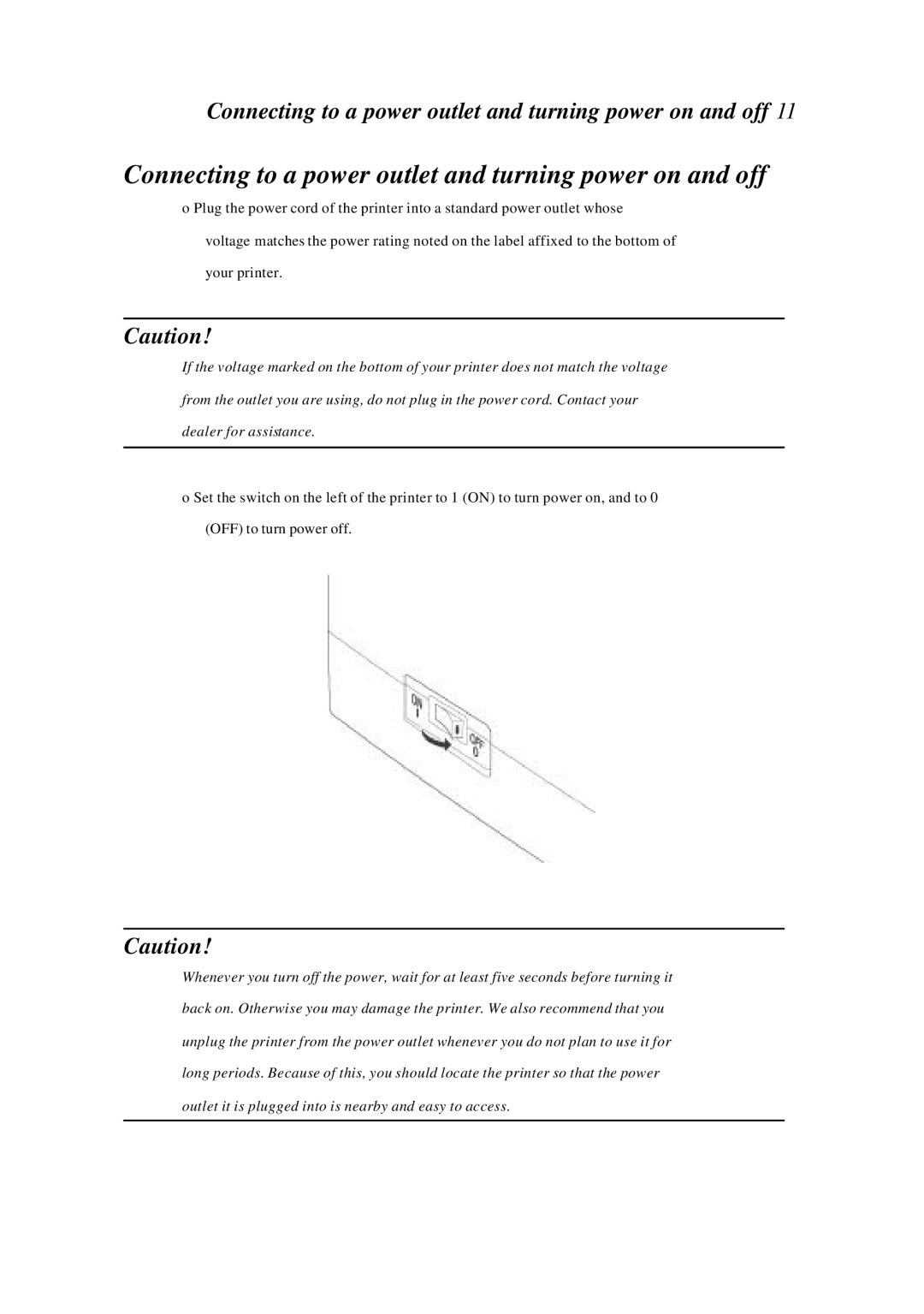 Star Manufacturing LC-4522 user manual Connecting to a power outlet and turning power on and off 