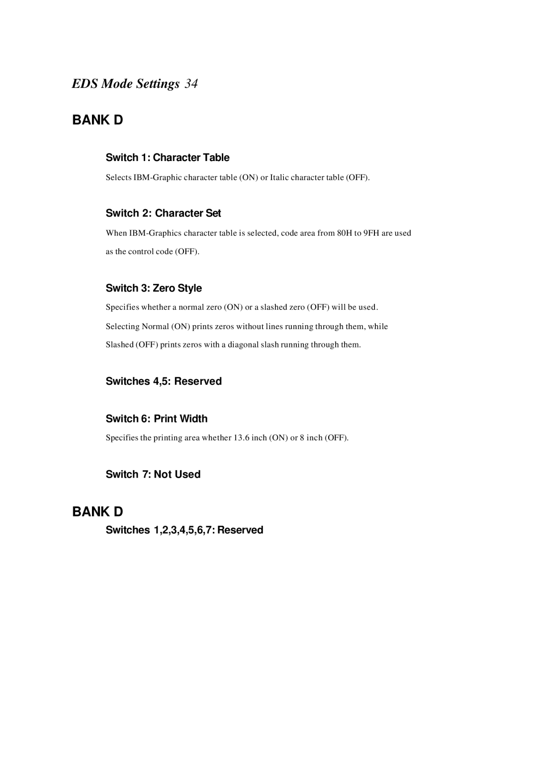 Star Manufacturing LC-4522 user manual Switch 1 Character Table, Switch 2 Character Set, Switch 3 Zero Style 