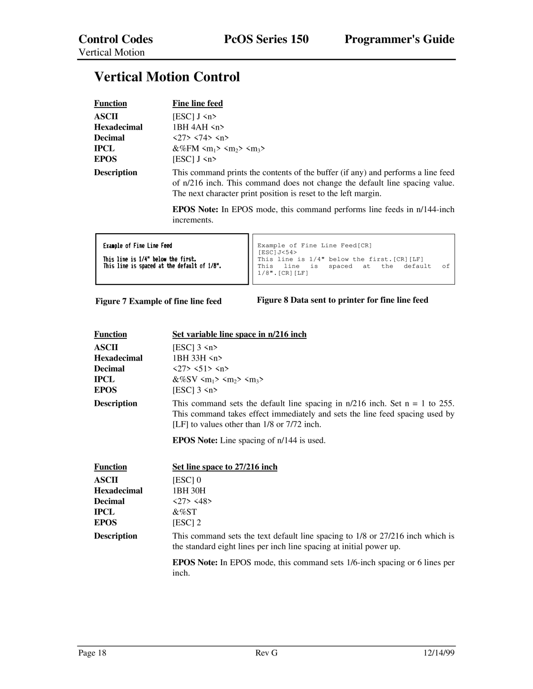 Star Micronics 150 manual Vertical Motion Control, Increments 