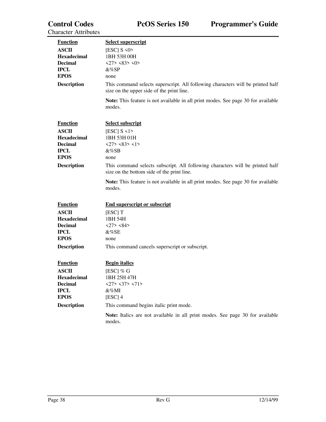 Star Micronics 150 manual Function Select superscript 