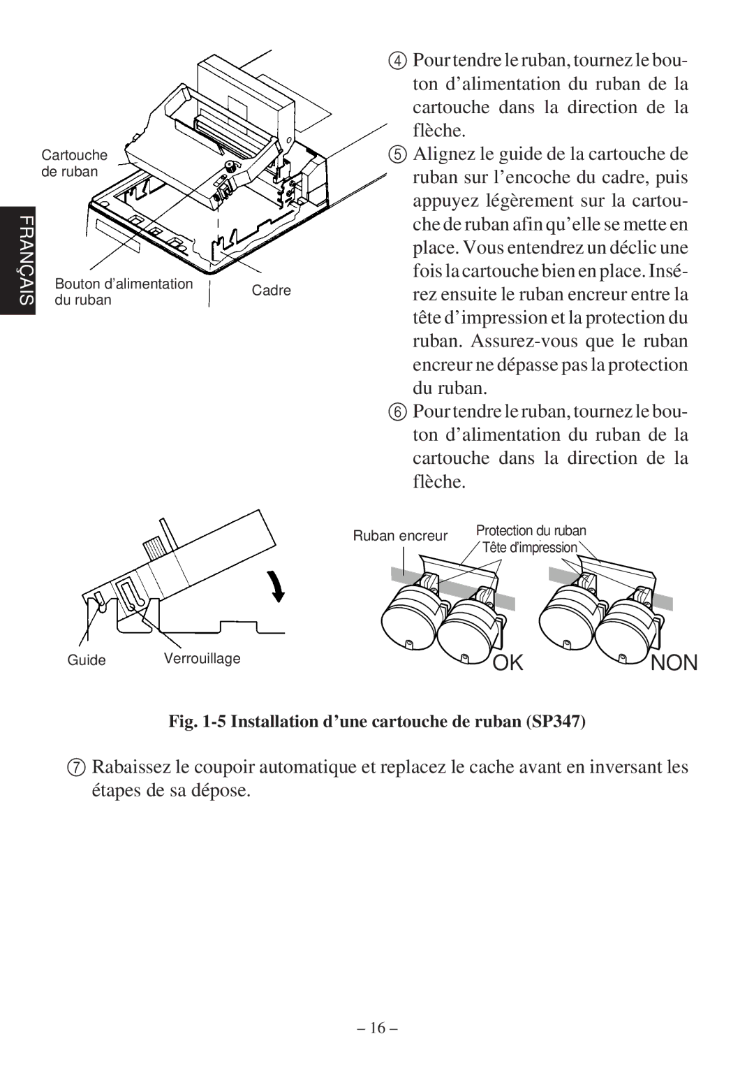 Star Micronics 347F user manual Ok Non 