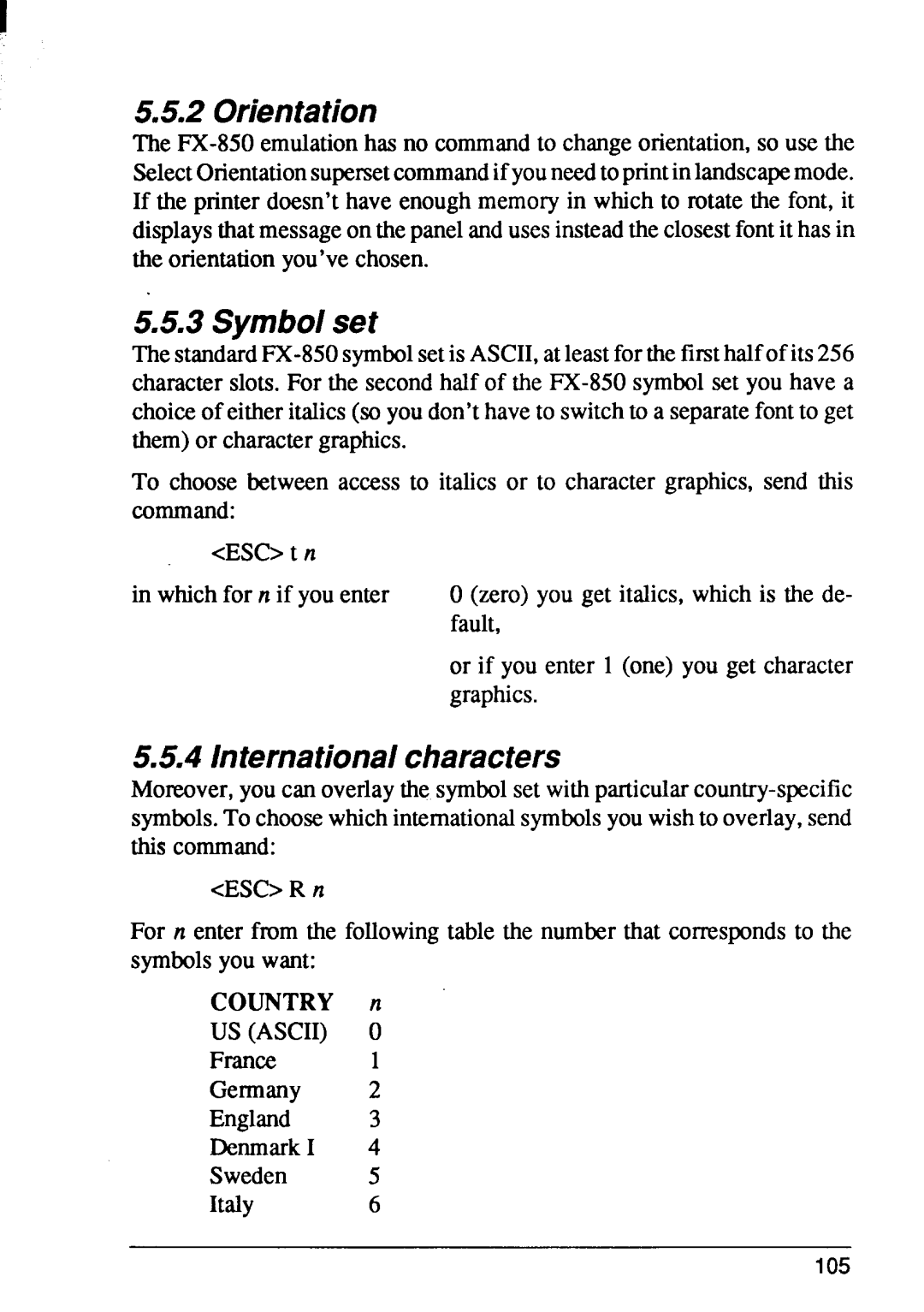 Star Micronics manual Orientation, Symbolset, 4 /internationalcharacters 